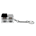 Брелок KeyDuo с LED подсветкой (фонарик), чёрно-белый