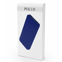 Внешний аккумулятор Polus, 10000 Mah, софт-тач покрытие, синий