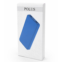 Внешний аккумулятор Polus, 10000 Mah, софт-тач покрытие, светло синий