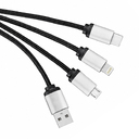 Кабель - брелок Plug с подсветкой гравировки, черный
