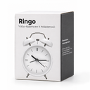 Часы-будильник Ringo с подсветкой, белые