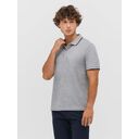 Рубашка поло унисекс Palermo, темно-синяя с белым, размер L
