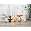 Мягкая игрушка Beastie Toys, заяц с белым шарфом