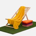 Флисовый плед Warm&Peace XL, желтый