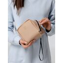 Косметичка Cubo, бежевая с логотипом