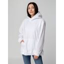 Худи флисовое унисекс Manakin, белое, размер XS/S