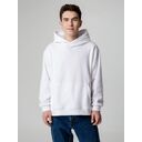 Худи флисовое унисекс Manakin, белое, размер XS/S
