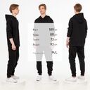 Худи унисекс H2, черное, размер M/L