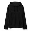 Худи унисекс с карманом на груди Chest Pocket, черное, размер M/L