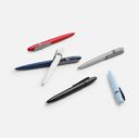 Ручка шариковая Prodir DS5 TSM Metal Clip, синяя с серым