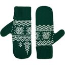 Варежки Elnik, зеленые с молочно-белым, размер L/XL