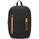 Складной рюкзак Compact Neon, черный с оранжевым