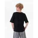 Футболка детская оверсайз Teezer, черная, 12 лет