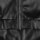 Бомбер из искусственной кожи Univer, черный, размер M/L