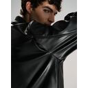 Бомбер из искусственной кожи Univer, черный, размер XL/XXL