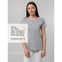 Футболка женская T-bolka Stretch Lady, серый меланж, размер S