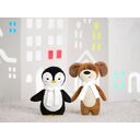 Мягкая игрушка Beastie Toys, пингвиненок с белым шарфом
