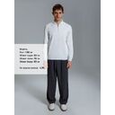 Рубашка поло мужская с длинным рукавом Terrazzo, белая, размер 2XL/3XL