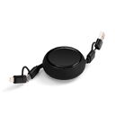 Складной кабель с переходниками pocketCoil, черный