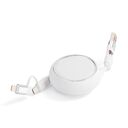Складной кабель с переходниками pocketCoil, белый