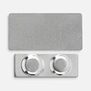Значок Magnet Matto, серебристый глянцевый