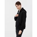 Толстовка унисекс оверсайз на молнии Zippy Terry, черная, размер XL/XXL