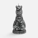 Свеча фигурная «Бюст лошади», серебристая
