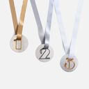Медаль Fundo, серебристая с 3D-подвеской Symbol, цифра 1