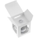 Елочный шар Finery Shine, 10 см, глянцевый серебристый с глиттером