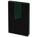 Ежедневник Bookmark, недатированный, черный с зеленым