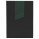 Ежедневник Bookmark, недатированный, черный с зеленым