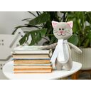 Мягкая игрушка Beastie Toys, котик с белым шарфом