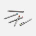 Ручка шариковая Prodir DS1 TMM Dot, серая с ярко-зеленым