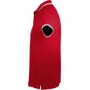 Рубашка поло мужская Pasadena Men 200 с контрастной отделкой красная с белым, размер S