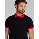 Рубашка поло Prince 190 черная с красным, размер XS