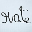 Футболка женская Hate-Love, голубая, размер L