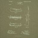 Футболка приталенная Old Patents. Knife, меланж хаки, размер S