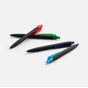 Ручка шариковая Prodir QS01 PRT-T Soft Touch, черная с синим