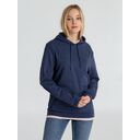 Толстовка с капюшоном унисекс Hoodie, синий меланж, размер S