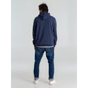 Толстовка с капюшоном унисекс Hoodie, синий меланж, размер S