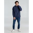 Толстовка с капюшоном унисекс Hoodie, синий меланж, размер XS