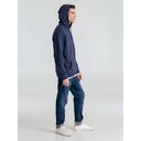 Толстовка с капюшоном унисекс Hoodie, синий меланж, размер XS