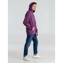 Толстовка с капюшоном унисекс Hoodie, фиолетовый меланж, размер S