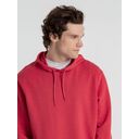 Толстовка с капюшоном унисекс Hoodie, красный меланж, размер M
