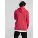 Толстовка с капюшоном унисекс Hoodie, красный меланж, размер S