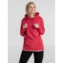 Толстовка с капюшоном унисекс Hoodie, красный меланж, размер XL