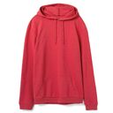 Толстовка с капюшоном унисекс Hoodie, красный меланж, размер XS