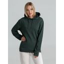 Толстовка с капюшоном унисекс Hoodie, темно-зеленый меланж, размер XS