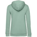 Толстовка с капюшоном женская Hoodie, серо-зеленая, размер XXL