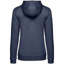 Толстовка с капюшоном женская Hoodie, синий меланж, размер XS